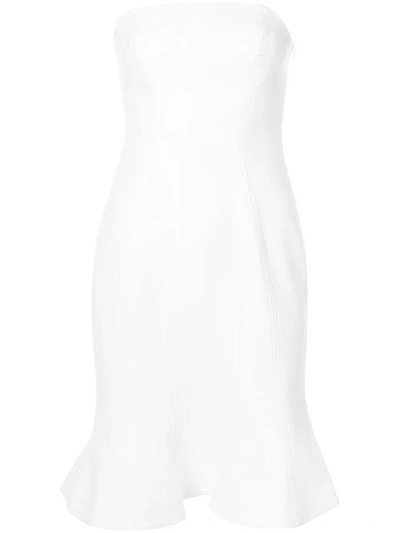 Cinq À Sept Strapless Mini Dress In White