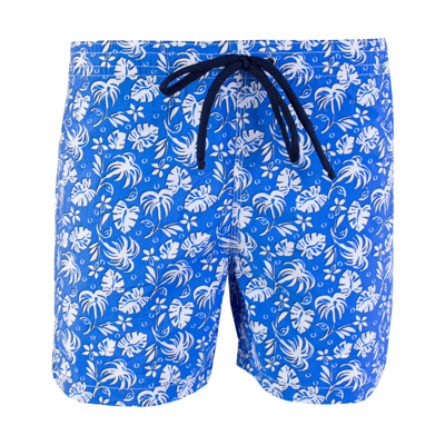 Malo Blue Leaves Print Swim Short