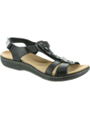 Clarks Laurieann Kay Womens Faux Leather A Flat Sandals In Multi