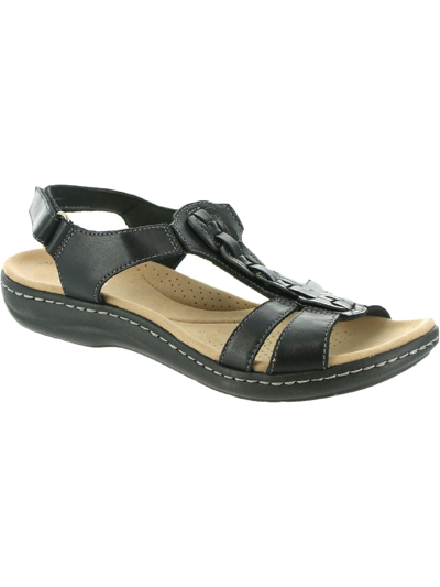 CLARKS LAURIEANN KAY WOMENS FAUX LEATHER A FLAT SANDALS