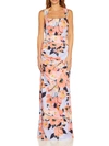 ADRIANNA PAPELL PLUS WOMENS SLOUCHY MAXI EVENING DRESS