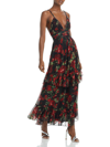 ROCOCO SAND WOMENS TIERED MAXI FIT & FLARE DRESS