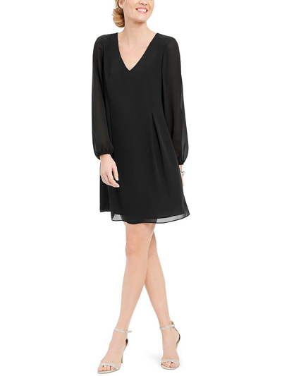 Inc Womens Casual Mini Shift Dress In Black