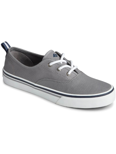 Sperry Crest Cvo Womens Canvas Lifestyle Casual And Fashion Sneakers In Grey