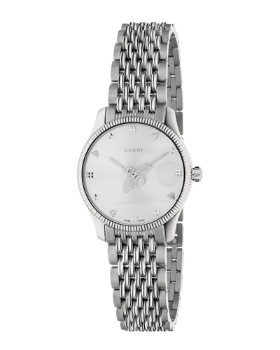 Gucci Women's G-timeless Bee Watch In Silver