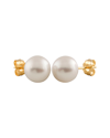 Splendid Pearls 14k Yellow Gold 7-8mm White Cultured Freshwater Pearl Stud Earrings