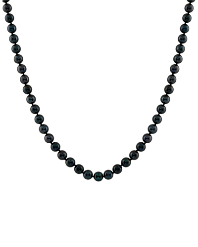 Splendid Pearls 5-6mm Akoya Pearl Necklace In Black