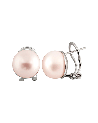 Splendid Pearls Silver 12-13mm Freshwater Pearl Earrings