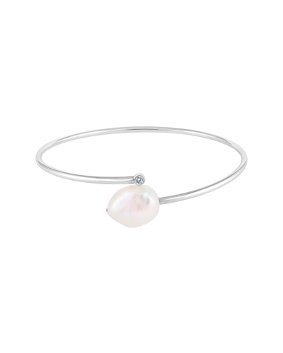 Splendid Pearls Rhodium Over Silver 13-15mm Pearl Bracelet
