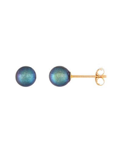 Splendid Pearls 14k 5-6mm Akoya Pearl Earrings