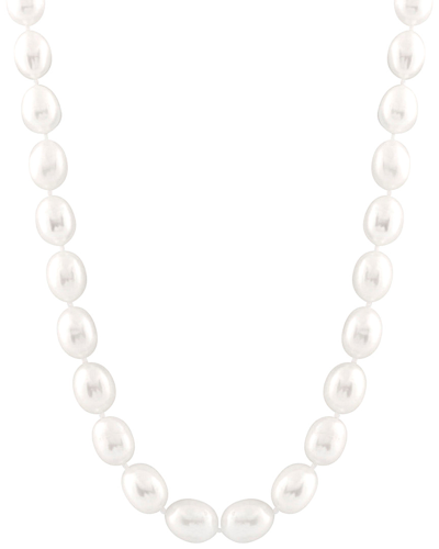 Splendid Pearls Silver 11-12mm Freshwater Pearl Necklace