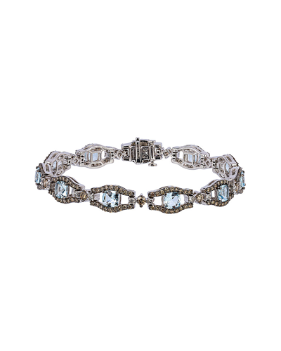 Le Vian 14k 7.65 Ct. Tw. Diamond & Sea Blue Aquamarine Bracelet