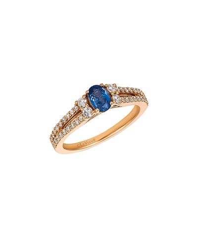 Le Vian 14k Rose Gold 0.96 Ct. Tw. Diamond & Sapphire Ring