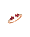 Le Vian 14k Rose Gold 0.51 Ct. Tw. Diamond & Ruby Ring
