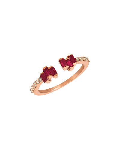 Le Vian 14k Rose Gold 0.51 Ct. Tw. Diamond & Ruby Ring