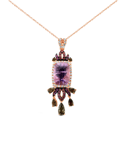 Le Vian 14k Rose Gold 7.56 Ct. Tw. Gemstone Necklace