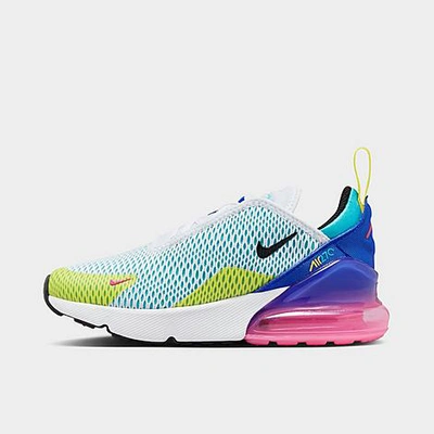 Nike Little Kids' Air Max 270 Casual Shoes Size 13.5 In White/hyper Royal/pink Spell/black