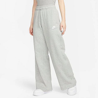 Nike Women's Sportswear Club Fleece Wide Leg Sweatpants In Grey