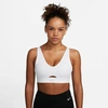 Nike Women's Dri-fit Indy Plunge Cutout Bra In White