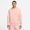 Nike Sportswear Club Fleece Full-zip Hoodie In Pink Bloom/pink Bloom/white
