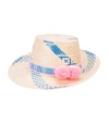 YOSUZI Blue & Pink 'Marea' Oceanic Pom Pom Hat,YO35R17