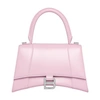Balenciaga Hourglass Crocodile-embossed Small Handbag In Powder_pink