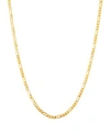 ITALIAN GOLD POLISHED FIGARO LINK CHAIN 1.85MM COLLECTION IN 10K GOLD