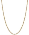 Macy's Rope Chain 1 3 4mm Necklace Collection In 14k Gold In Yellow Gold