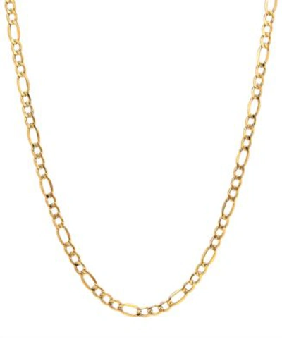 Italian Gold Figaro Link Chain 5 3 4mm Necklace Collection In 14k Gold In Yellow Gold