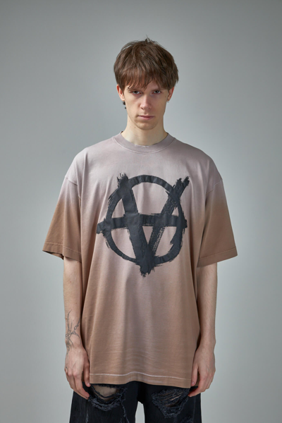 Vetements Reverse Anarchy T-shirt In Brown