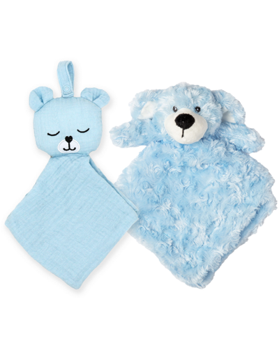 Tendertyme Baby Boys Pacifier Keeper And Plush Nunu Toy, 2 Piece Set In Blue