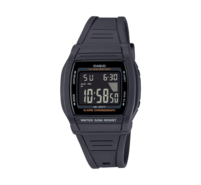 Casio Men's Digital Quartz Gray Resin Watch 36mm, W201-1bv