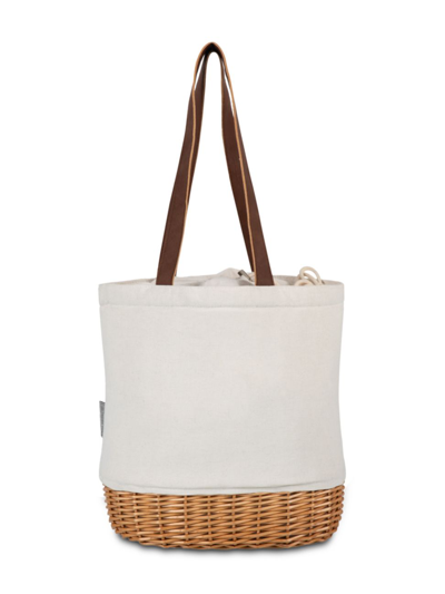 Picnic Time Pico Willow & Canvas Lunch Tote Bag In Natural