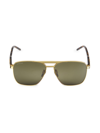 Gucci Men's 58mm Sophisticated Combi Aviator Sunglasses In Gold Black