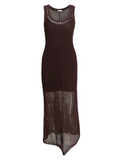 A.l.c Grace Crochet Mermaid Midi Dress In Darkest Plum