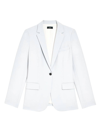 Theory Womens Hydrangea Etiennette Single-breasted Stretch-wool Blazer