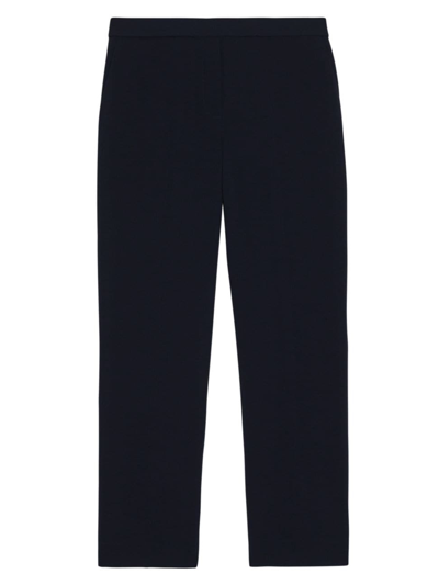 Theory Women's Slim Crepe Pants In Nocturne Navy
