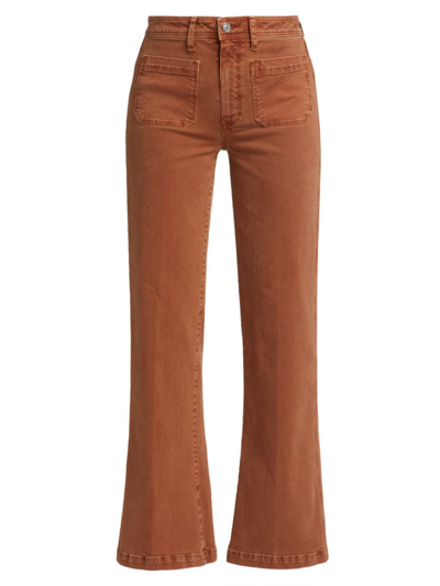 Paige Women's Leenah Wide-leg Pants In Vintage Burnt Terracotta