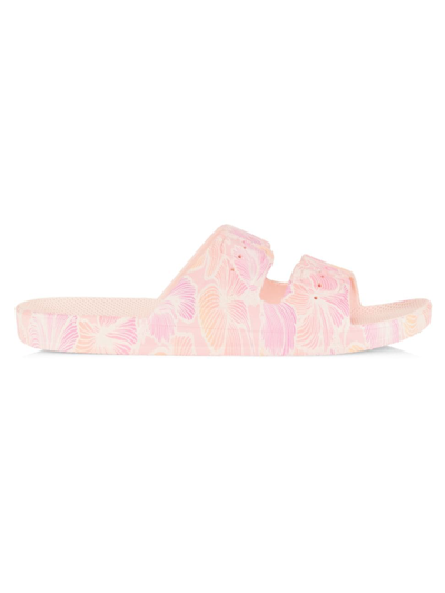 Freedom Moses Women's Two-strap Slide Sandals In Aloha Rosa