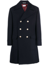 Brunello Cucinelli Button-down Double-breasted Coat In Blue