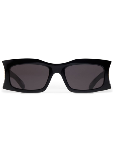 Balenciaga Hourglass Rectangle-shape Sunglasses In Black
