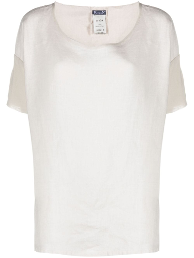Kristensen Du Nord Drop-shoulder Short-sleeve T-shirt In Neutrals