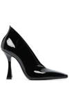 Casadei Geraldine 100mm Square-toe Pumps In Black