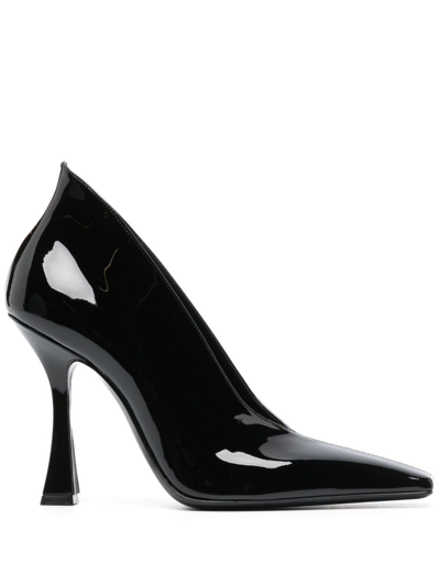 Casadei Geraldine 100mm Square-toe Pumps In Black