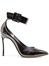 Casadei Blade Eloisa Patent Leather - Woman Pumps Black 38 In Silver