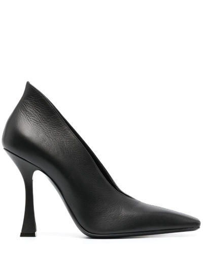 Casadei Geraldine 100mm Square-toe Pumps In Black