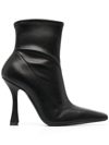 CASADEI GERALDINE 100MM LEATHER BOOTS