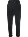 Brunello Cucinelli Monili-trimmed Cropped Track Pants In Grey