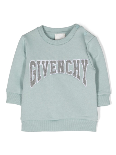 Givenchy Babies' Logo-embroidered Sweatshirt In Blue