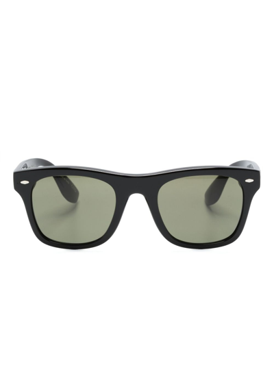 Oliver Peoples Mister Brunello Square-frame Sunglasses In Black